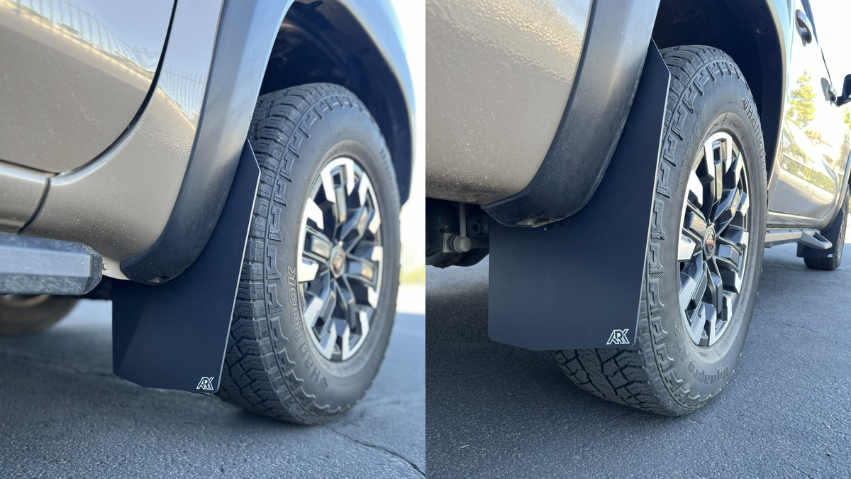 3DS ブッラク 2022-2026 Nissan Frontier Pro4X TriXpoly Mudflaps | Ark Splash